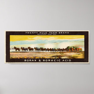 Twintig Mule Team Borax Poster