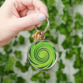 Twirl Me Green Pattern Sleutelhanger (Hand)