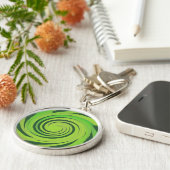 Twirl Me Green Pattern Sleutelhanger (Zijkant)