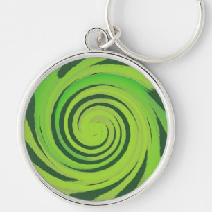 Twirl Me Green Pattern Sleutelhanger