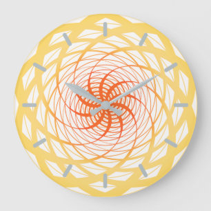 Twirl Oranje Pattern Grote Klok