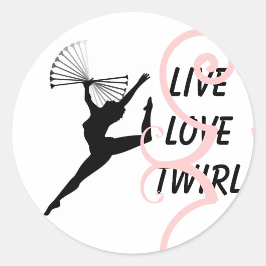 Twirl Ronde Sticker (Voorkant)