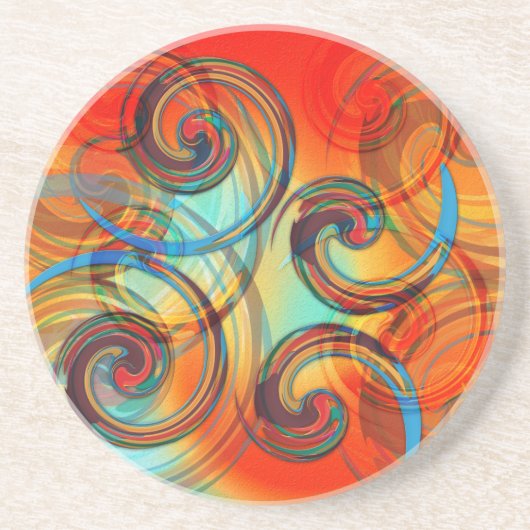 Twirl Zandsteen Onderzetter (Voorkant)