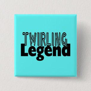 Twirling Legend Vierkante Button 5,1 Cm