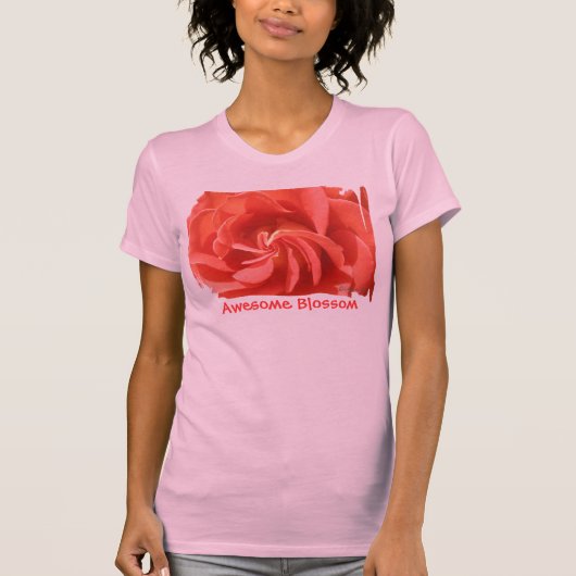 Twirly Rose Swirl en Peach T-shirt (Devant)