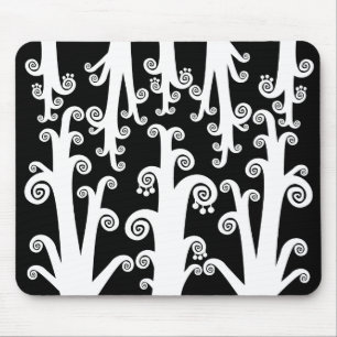 Twirly Stalks - zwart Muismat