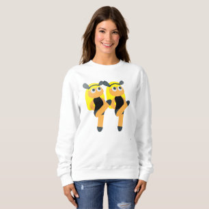 twist emoji womens sweatshirt