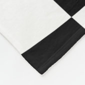 Twisted Black and White Checkered Square Pattern  Fleece Deken (Hoek)