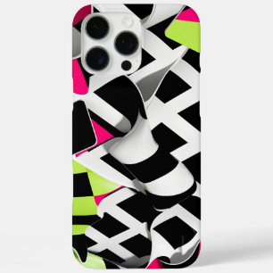 Twisted Checkerboard Bold Graphic iPhone 16 Pro Max Hoesje