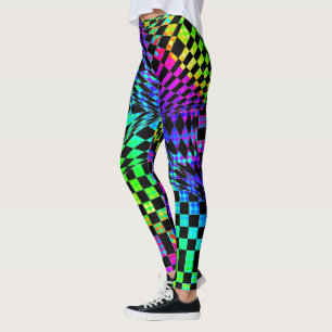 Twisted Checkers Multi by Kenneth Yoncich Leggings