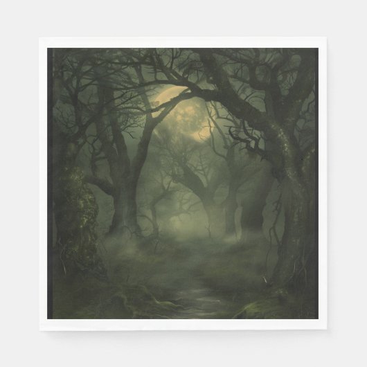 Twisted Forest tijdens Halloween Servet (Voorkant)