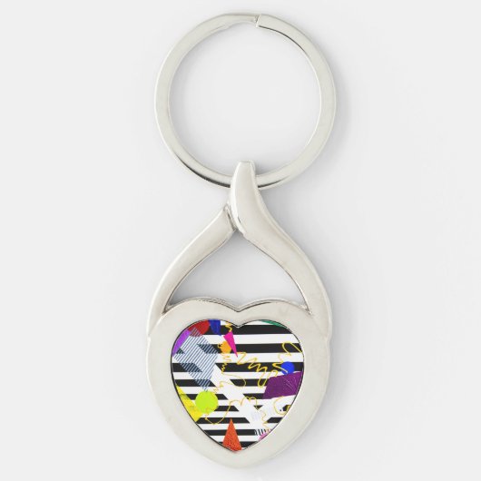 Twisted Heart Key Chain Sleutelhanger (Voorkant)