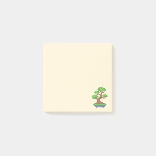 Twisted Japanse Bonsai Tree Yellow Post-it® Notes (Voorkant)