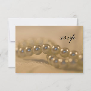 Twisted Pearls Wedding RSVP Response Kaart