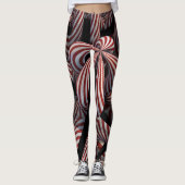 Twisted pepermunt vakantie fractal Leggings (Voorkant)