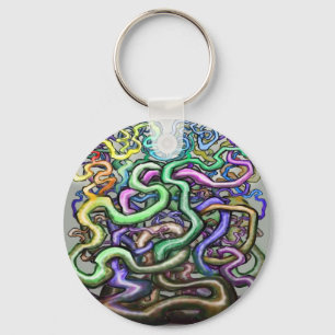 Twisted Rainbow-wijnstokken Sleutelhanger