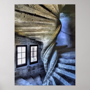Twisted Spiral Staircase, Frankrijk Poster