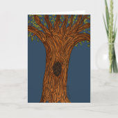 Twisted Tree with Blue background- Blank Kaart (Voorkant)