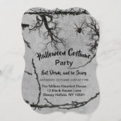 Twisted Vines en Spider Halloween Invitation Kaart (Voorkant / Achterkant)