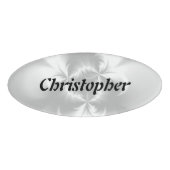 Twisted White Pearl Naambadge (Voorkant)