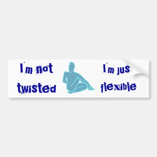 Twisted - Yoga Bumpersticker (Voorkant)