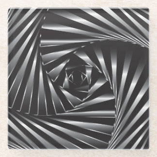 Twisted - zwart staal glazen onderzetter