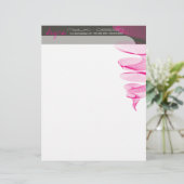Twister Fuchsia Pink Modern Designer Letterhead Custom Briefhoofd (Staand voorkant)