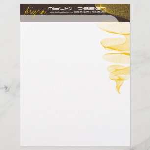 Twister Yellow Modern Designer Sjabloon Letterhead Persoonlijk Briefhoofd