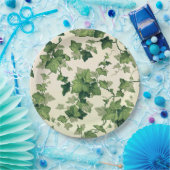 Twisting Ivy Leaves Pattern Papieren Bordje (Feest)