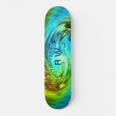 Twisting Liquid Multicolors Gepersonaliseerd Skateboard (Voorkant)