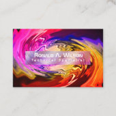 Twisting Liquid Multicolors Gepersonaliseerd Visitekaartje (Voorkant)