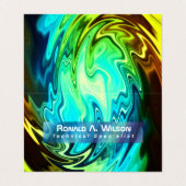 Twisting Liquid Multicolors Gepersonaliseerd Visitekaartjes (Buitenkant ongevouwen)