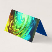 Twisting Liquid Multicolors Gepersonaliseerd Visitekaartjes (Achterkant)