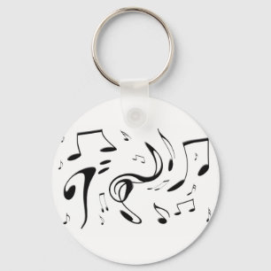 Twisting Musical Notes Sleutelhanger