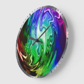 Twisting Vloeibare Multicolors Open Grote Klok (Hoek)