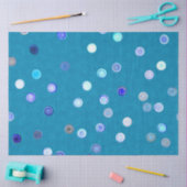 Twisty Polka Dot Spirals Blue Tissue Paper Tissuepapier (Craft)