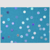 Twisty Polka Dot Spirals Blue Tissue Paper Tissuepapier (Voorkant)