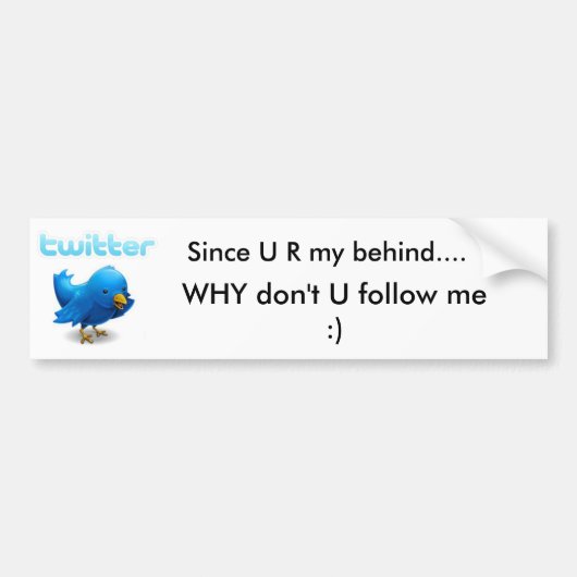 Twitter Bumpersticker (Voorkant)