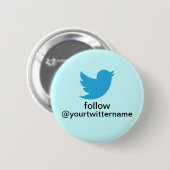 Twitter-Button: Bevorder jezelf! Ronde Button 5,7 Cm (Voorkant /achterkant)