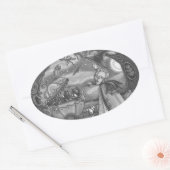 TWITTER, CHAT NOIR BUGGY GOTHIC STICKERS SHEET Ova (Enveloppe)