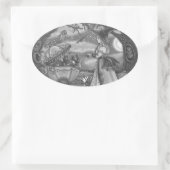 TWITTER, CHAT NOIR BUGGY GOTHIC STICKERS SHEET Ova (Sac)