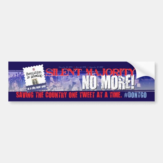 Twitter #dontgo Bumpersticker (Voorkant)