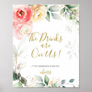 Twitter-Drinken, moderne open-boog-bruiloft Poster