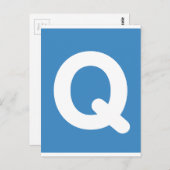 Twitter emoji letter Q Briefkaart (Voorkant / Achterkant)