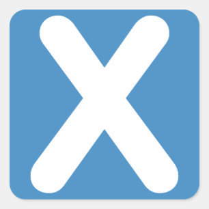 Twitter emoji - Letter X Vierkante Sticker