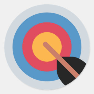 Twitter Emoticon - target archery Ronde Sticker