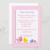 Twitter en ville - invitations Baby showers (Devant / Derrière)