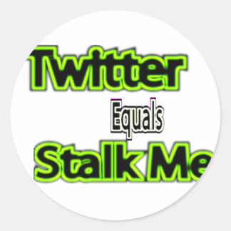 twitter est égal à traque moi autocollant