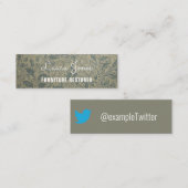 Twitter, gepersonaliseerd " behangsel" mini visitekaartje (Voorkant / Achterkant)