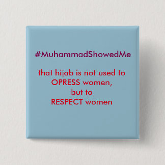 Twitter Hashtag Storm Muhammad liet me zien Vierkante Button 5,1 Cm